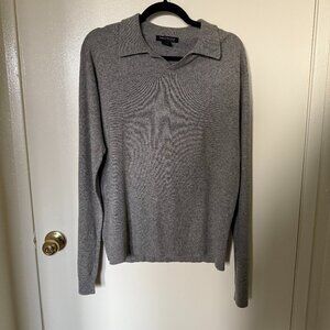 Kenneth Cole Gray SILK CASHMERE Sweater